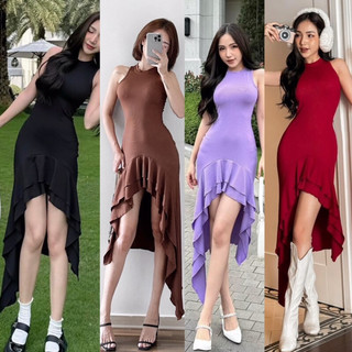 Yoona auth &hm2t-đầm body lady 1 bên xẻ dài yn
