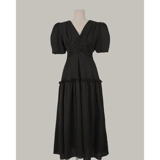 [Bigsize 55-100kg] Váy maxi tay bồng nhún eo