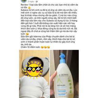 [NỘI ĐỊA PHÁP ] Sữa tắm gội cho bé Aderma Primalba