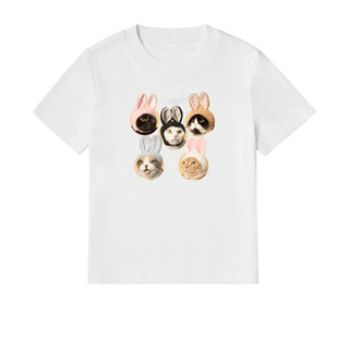 Áo thun form ôm babytee In Mèo Tai Thỏ chất thun gân co giãn ba3503