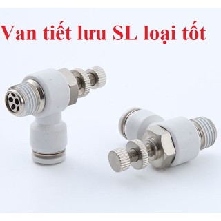  VAN tiết lưu điều chỉnh khí nén SL MÀU TRẮNG loại tốt van tiết lưu ống hơi chịu được áp suất cao 