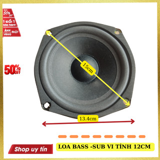 Loa bass sub vi tính gân mút công suất 100w chiều ngang 13.4cm, chéo 15cm giá 1 đôi khuyến mại