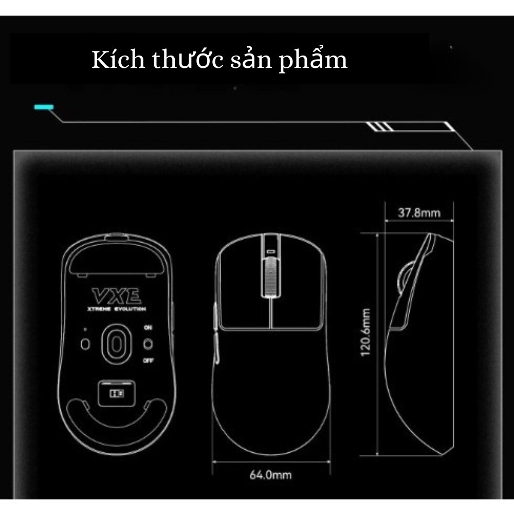 Chuột không dây VXE R1 SE | PROMAX Chuột gaming bluetooth chống ồn ôm tay - Jinoz Gaming Studio | BigBuy360 - bigbuy360.vn