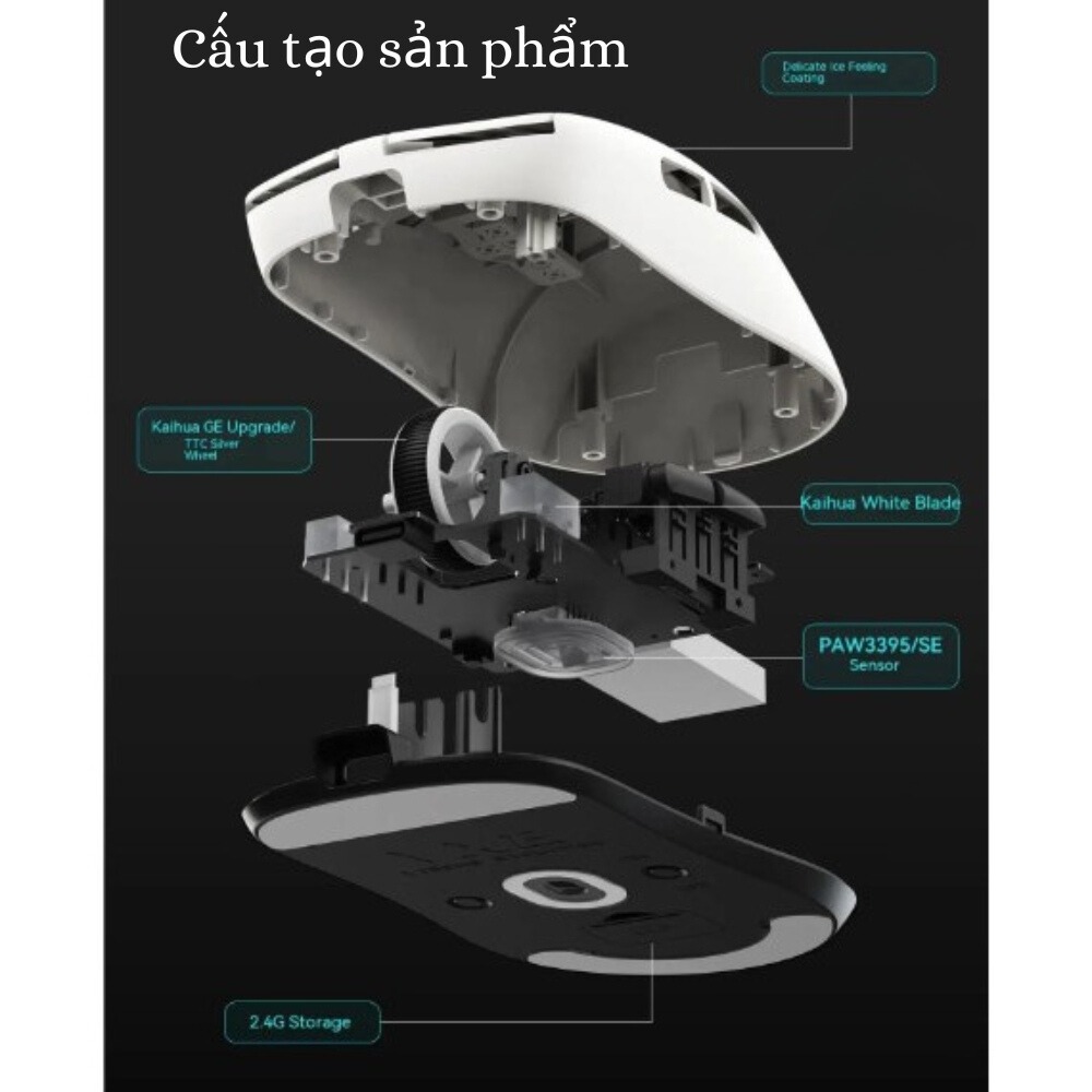 Chuột không dây VXE R1 SE | PROMAX Chuột gaming bluetooth chống ồn ôm tay - Jinoz Gaming Studio | BigBuy360 - bigbuy360.vn