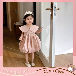 TT419 váy bí cổ sen 2 lớp cách điệu cho bé gái - MOMCARE