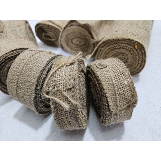 Ruy băng vải bố đay trang trí phụ kiện handmade, decor