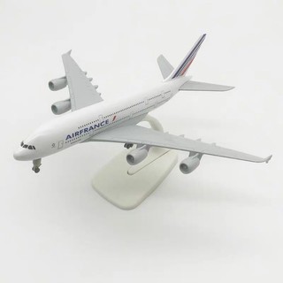 Mô hình máy bay AirFrance A380 18cm có bánh xe+ đế trưng bày