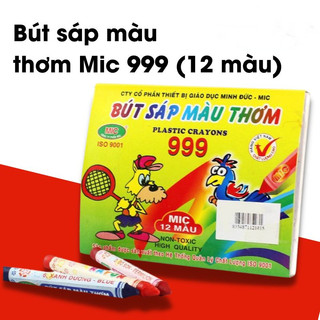 Bộ 12 cây bút sáp tô màu thơm 999 hãng mic chuẩn đẹp