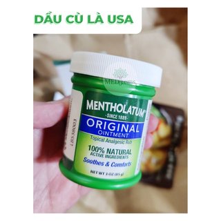 [Hàng Nhập - HỦ LỚN 85g] Dầu cù là Mentholatum Mỹ 85g
