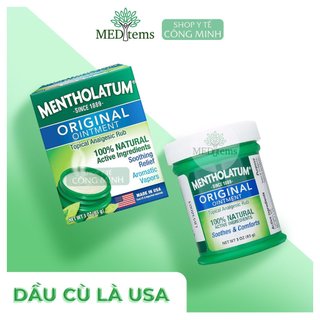 [Hàng Nhập - HỦ LỚN 85g] Dầu cù là Mentholatum Mỹ 85g