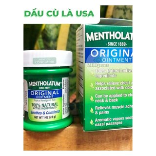 [Hàng Nhập - HỦ LỚN 85g] Dầu cù là Mentholatum Mỹ 85g