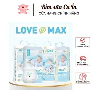 Bỉm dán/ quần LOVE MAX siêu mềm, thấm hút, siêu tiết kiện M50/L50 /XL50/XXL50/XXXL50