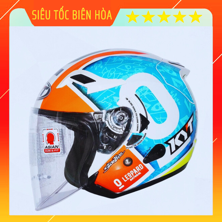 Nón 3/4 KYT Venom Foggia Misano Chính Hãng Tặng Kèm Khăn Ninja Và Tem kYt