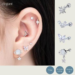 Set khuyên tai đá lung linh 10 Elegant (Giá 1 chiếc)