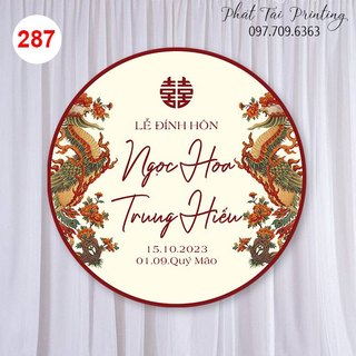 MS 287 - Bảng Gia Tiên, Backdrop trang trí đám cưới