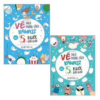 Sách - Vẽ theo phong cách Kawaii với 5 bước đơn giản - Thế giới động vật và Thế giới muôn màu