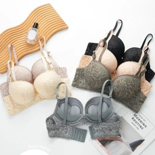 Áo lót nữ đúc ren không gọng đệm dày siêu nâng siêu đẩy ngực mã 912