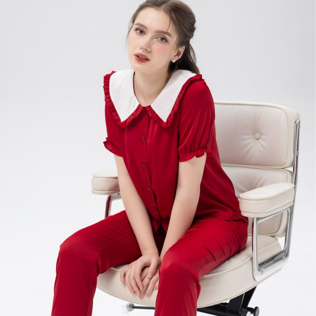 Set pijama hè iK lụa luxury cao cấp, họa tiết trơn sang chảnh, phù hợp mọi lứa tuổi, chất mềm mịn th