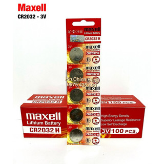 Pin CR2032 Maxell 3V Lithium Chính Hãng Vỉ 5 Viên Made in Japan