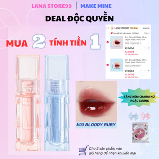 Son Bóng Lì Make Mine Thạch Nước Thủy Tinh Trang Điểm Son Môi Nữ Women Cosmetic