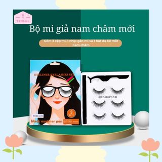Mi giả nam châm 3D tặng nhíp gắn mi
