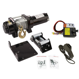 Tời Điện 12v 4500Lbs Có Điều Khiển Từ Xa Cứu Hộ - Kéo Xe - Kéo Thuyền Trọng Tải 2 Tấn Cáp Dài 10m