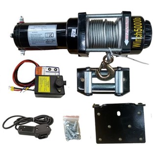 Tời Điện 12v Ác Quy 5000lbs Trọng Tải Kéo 2400kg Co Remos Không Dây Cáp Dài 10Mét