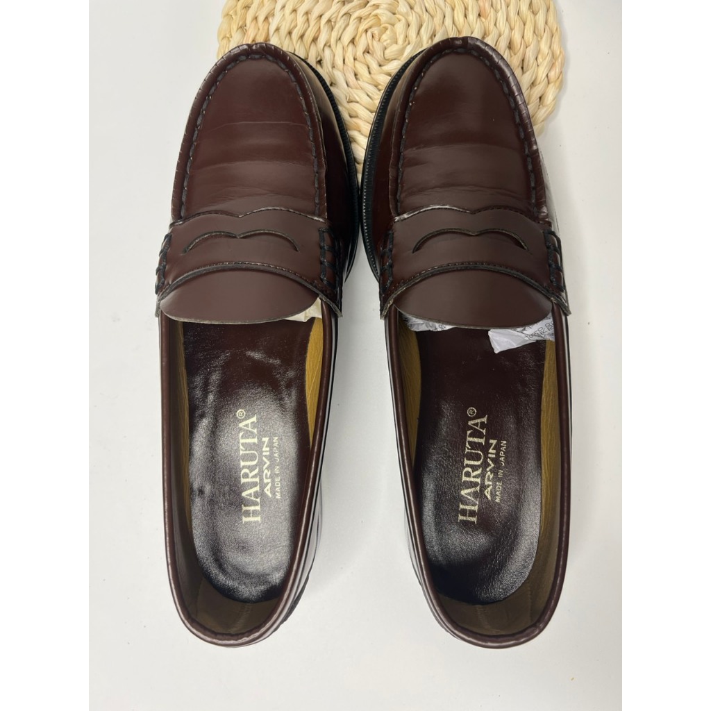 Haruta loafer màu nâu đậm 2hand , size  38