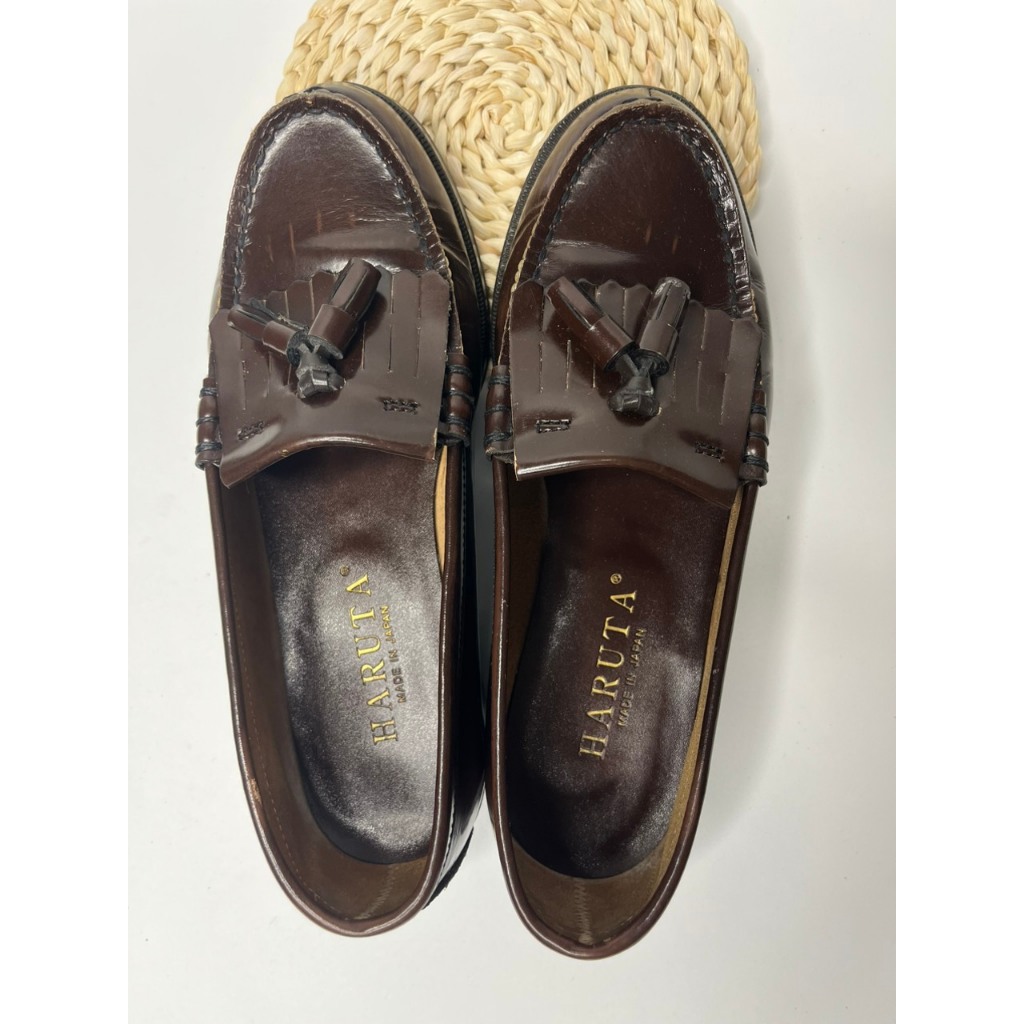 Haruta loafer màu nâu đậm da thật  2hand , size  37