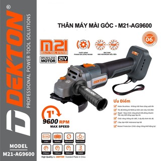 Thân máy mài góc dekton m21-ag9600 không chổi than chân pin phổ thông