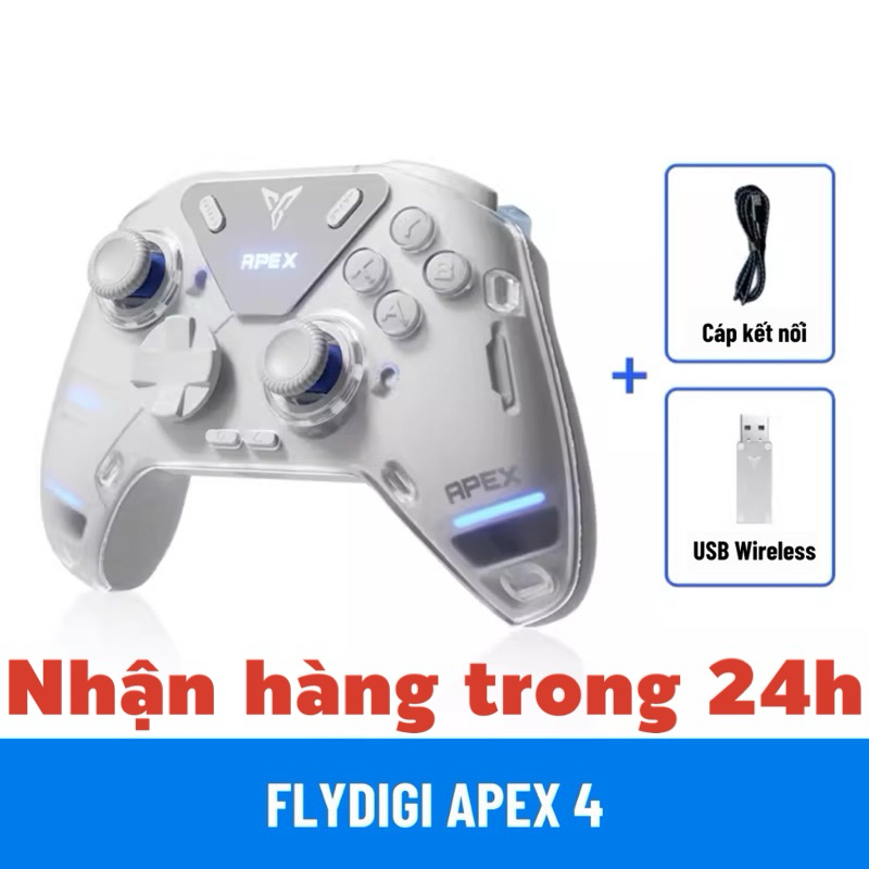 Flydigi Apex 4 | [Chính Hãng] [BH12T] Tay cầm Bluetooth Wireless chơi game trên IOS, Android và PC