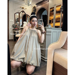 Váy Gió Nhăn 2 Dây Kim Anh Bùi