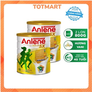 Sữa bột Anlene 5x loại 800g bổ sung canxi, dinh dưỡng cho tốt cho sức khỏe người từ 40 tuổi trở lên