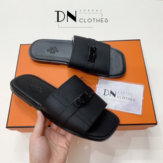 [Cao cấp - Loại 1] - Dép Quai Ngang Hm Sừng Trâu Chất Da - Dép Lê Nam Nữ  Hàng QCCC