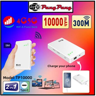 Cục phát wifi từ sim 4G  kiêm pin sạc dự phòng TP10000, bộ phát wifi di động tốc độ cao 300Mbps.