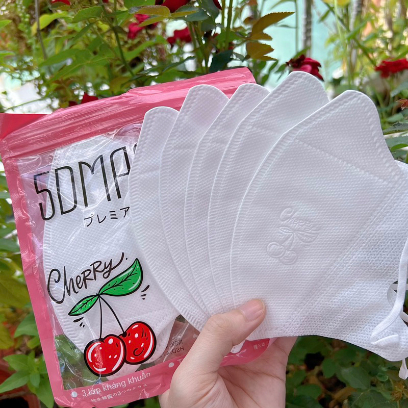 Thùng 500 cái Khẩu Trang 5D mask Cherry 3 lớp kháng khuẩn hàng công ty