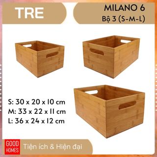Khay tre đựng đồ đa năng cỡ lớn
