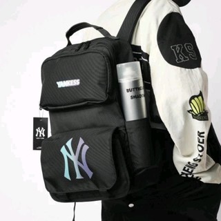 Balo M L B NEW YORK YAN KEES MONOGRAM chất vải Polyeste Hàn Quốc cao cấp, cặp sách thời trang 2 ngăn dung tích lớn