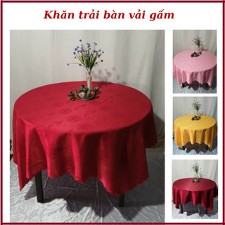 Khăn trải bàn vải gấm cao cấp shop may nhà nhận đặt may theo yêu cầu