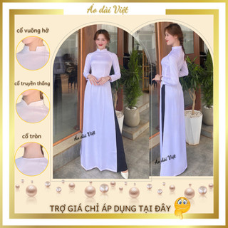 Áo dài trắng quần đen học sinh nữ đi học đồng phục chụp ảnh kỉ yếu truyền thống lụa cao cấp - Áo dài Việt