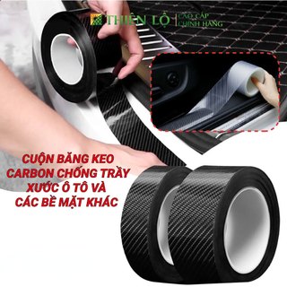 Cuộn Băng Keo 3 Mét Carbon 3D Dán chống trầy xước xe hơi và bề mặt khác Thiên Lộ