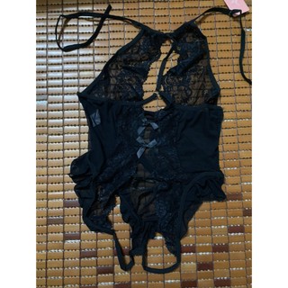 Bodysuit ren phối bèo hở đáy sexy - b75