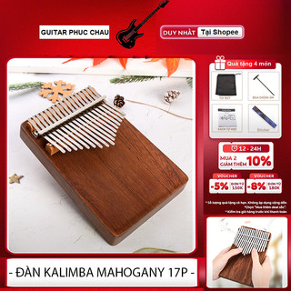 Đàn kalimba giá rẻ 17 phím gỗ nguyên khối Mahogany dành cho bạn mới tập chơi CP01-M17