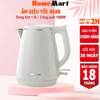 Ấm siêu tốc 1.5l bear zdh-e15u2 ấm đun siêu tốc, lõi inox chống gỉ, homemart – hàng chính hãng