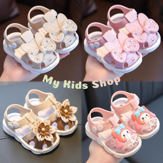Dép sandal, quai hậu hình nơ, hoa, công chúa cho bé gái 10 tháng - 4 tuổi