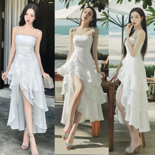 Váy 2 Dây Bánh Bèo Đi Biển MELLYSTORE Váy Bánh Bèo Vải Tơ Cao Cấp Đẹp Quyến Rũ ,Sang Trọng - Đầm Thiết Kế M16