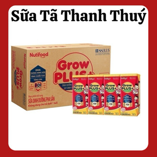 Thùng 48 hộp sữa bột pha sẵn NutiFood Grow Plus + Đỏ - 180ml x48 hộp (GIÁ TRỪ KHUYẾN MÃI)