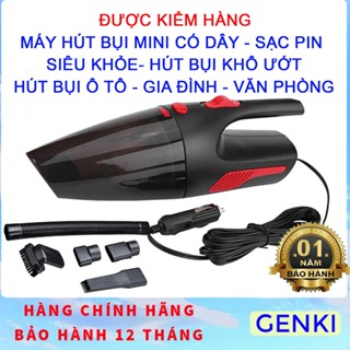   BẢO HÀNH 1 NĂM   Máy hút bụi ô tô xe hơi - Máy hút bụi pin cầm tay mini - Máy Hút Bụi khô ướt Cắm tẩu 12V trên o to 