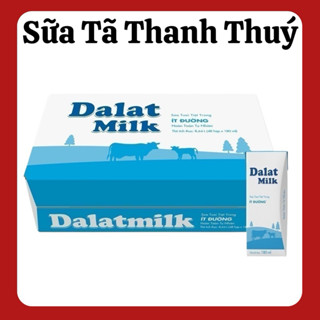  Thùng 48 hộp Sữa Tươi Tiệt Trùng DaLat Milk Vị Ít Đường - 180ml  Giá Trừ Khuyến Mãi 