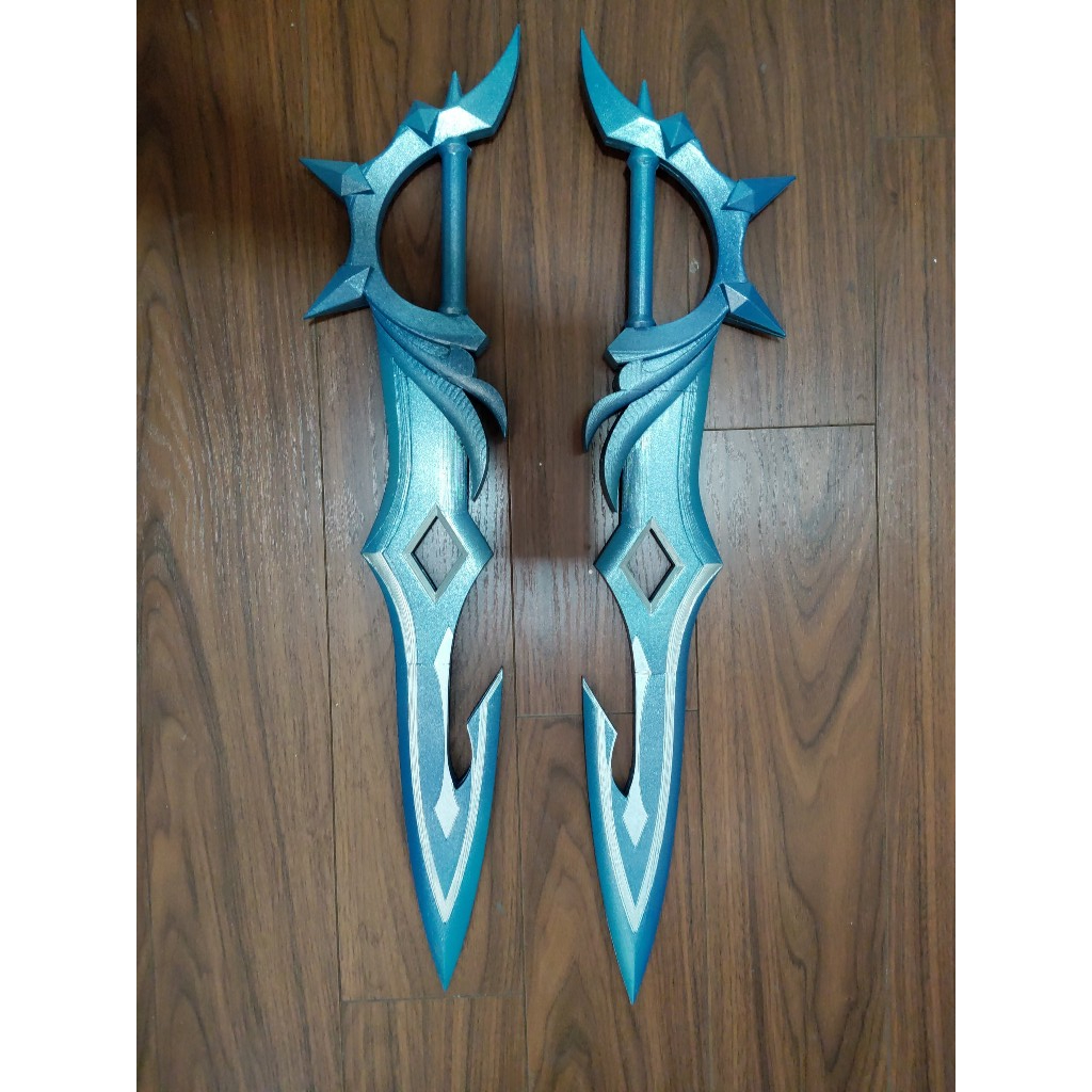 Đạo cụ cosplay Dual Blade của nhân vật Childe trong Genshin Impact bản in 3d